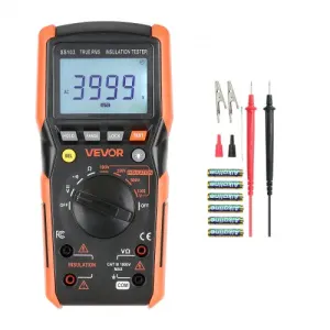 VEVOR Multimètre Numérique, 4000 Points, Multimètre Digital Professionnel TRMS Voltmètre Ohmmètre…