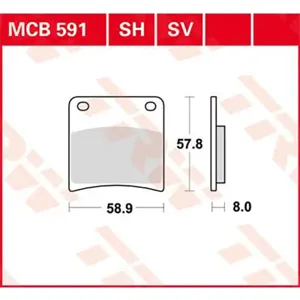 Jeu de plaquettes de frein TRW MCB591