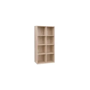 Bibliothèque à 8 compartiments, Teinte Chêne