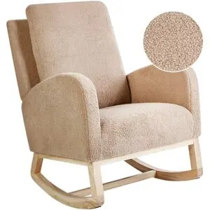 Fauteuil À Bascule Alsta Bouclé Beige