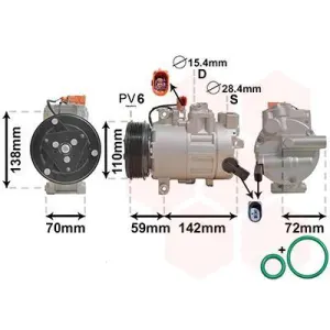 VAN WEZEL Compresseur, climatisation pour AUDI: A5, A4 (Ref: 0300K411)