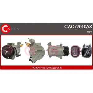 CASCO SRL Compresseur, climatisation pour FORD: C-Max, Focus, Connect (Ref: CAC72010AS)