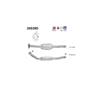 AS Catalyseur pour PEUGEOT: 306 (Ref: 28539D)