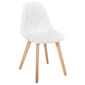 Lot de 4 Chaises Scandinaves Patchwork 87cm Blanc