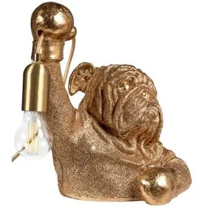 Lampe À Poser Chien Mike Doré