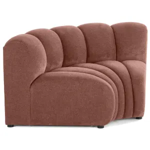 Debbie - Module D'angle Réversible En Tissu Texturé - Rose