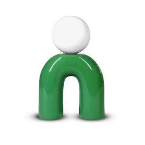 Lampe Pop U, Céramique, Vert, G9